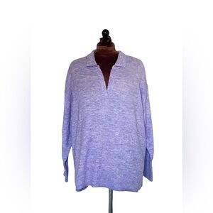 Lane Bryant Women's Collared Sweater Pullover Lilac Purple Plus Size 22/24 NWT